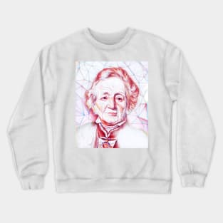 Leopold von Ranke Portrait | Leopold von Ranke Artwork | Line Art Crewneck Sweatshirt